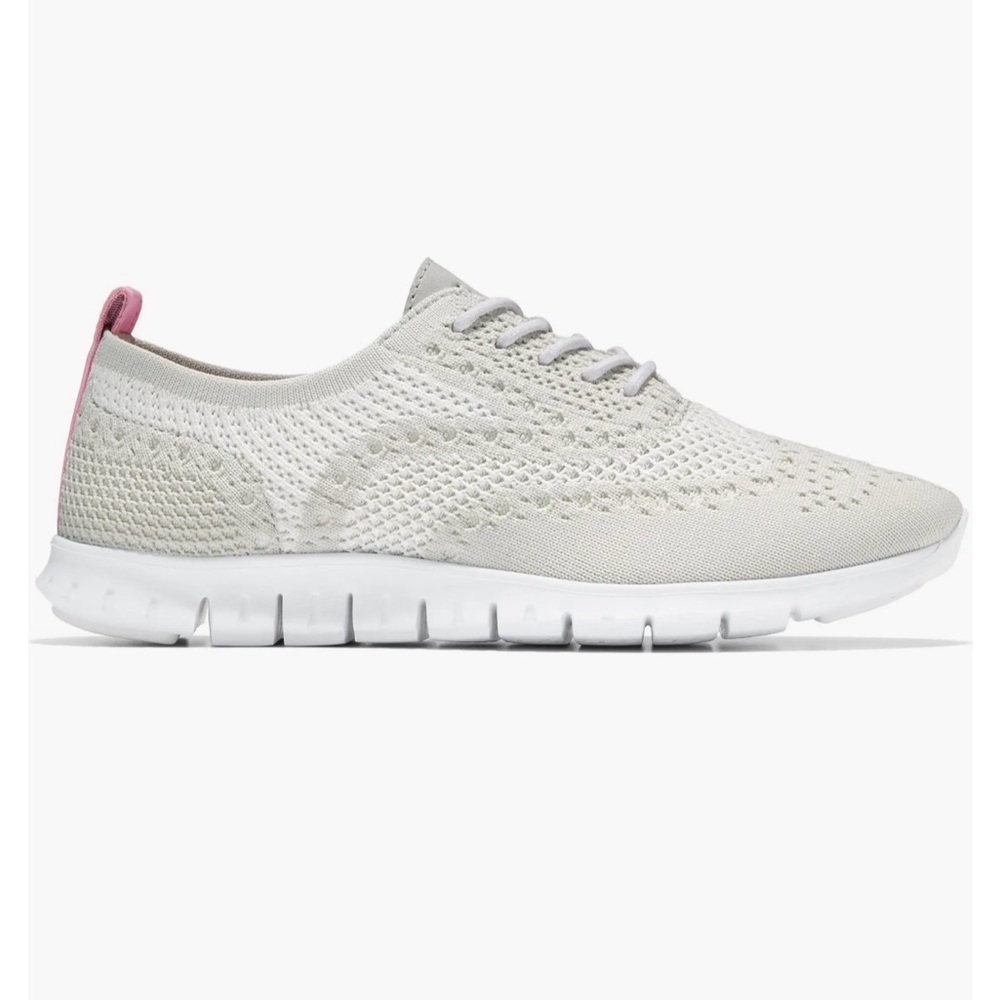 Cole Haan White and Pink Knit Sneakers